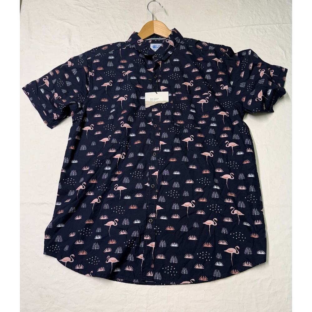 Uzzi Amphibious Gear Mens XL Tropical Short-Sleeve Button-Up Shirt Multicol NWT